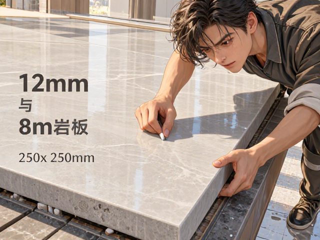 12mm与8mm岩板区别,250x250mm岩板厚度选择指南与施工要点
