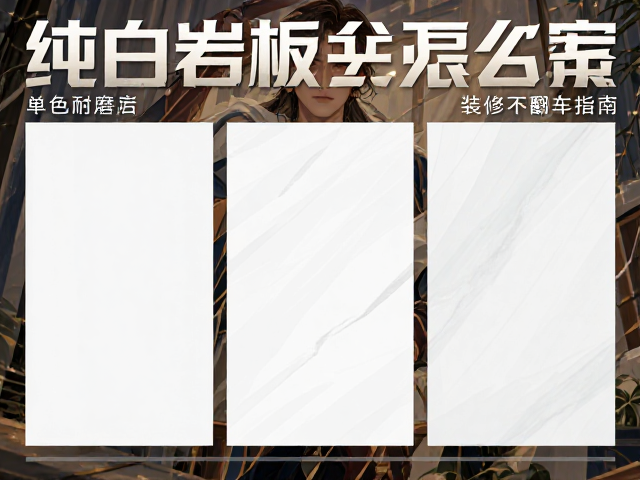 纯白岩板怎么选?单色纯色耐磨耐刮,装修不翻车指南