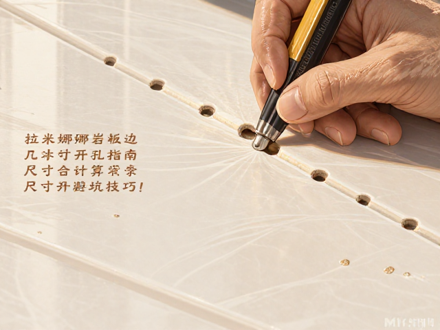 拉米娜岩板边几打孔开孔指南,尺寸计算与避坑技巧