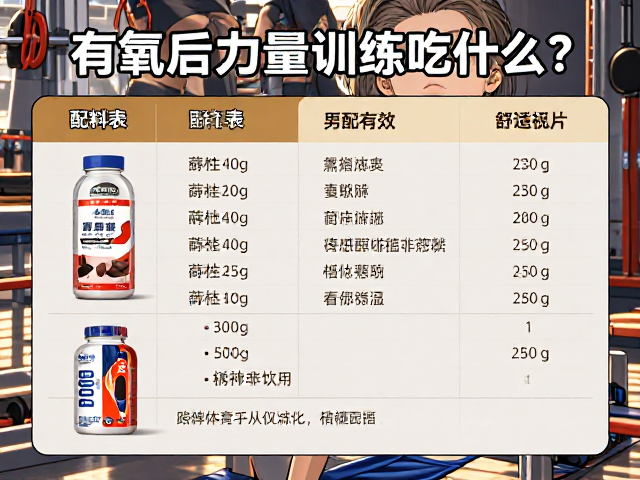 有氧后力量训练吃什么？配料表简洁高效补剂推荐