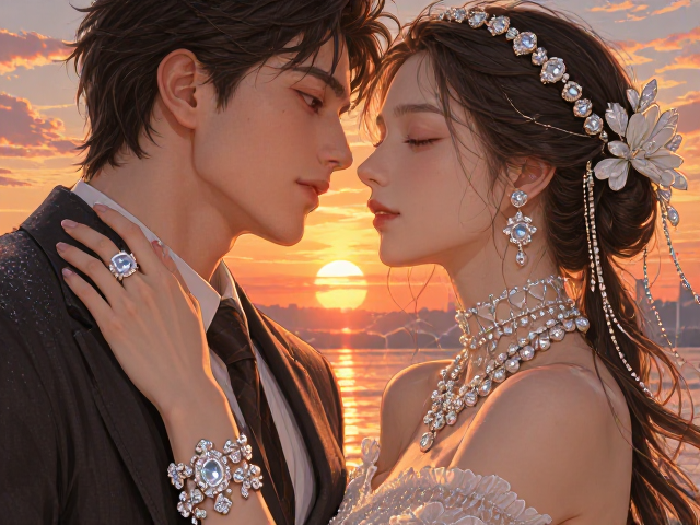 夕阳余晖下的婚礼珠宝,如何挑选与晚霞相衬的绝美配饰
