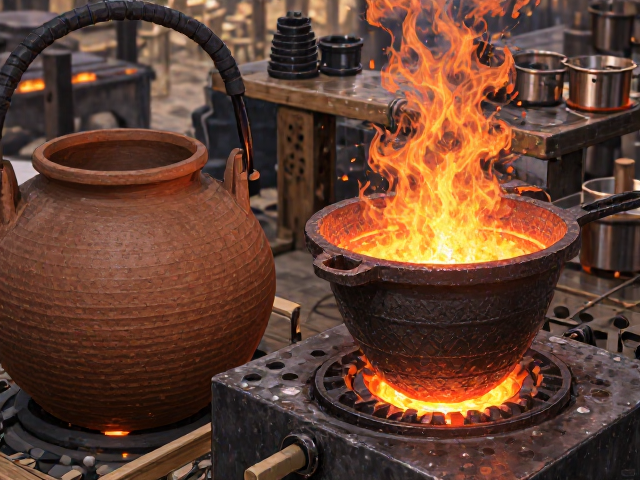 老式黏土坩埚与感应熔炼炉对比,铸铁坩埚熔炼效率与选型指南