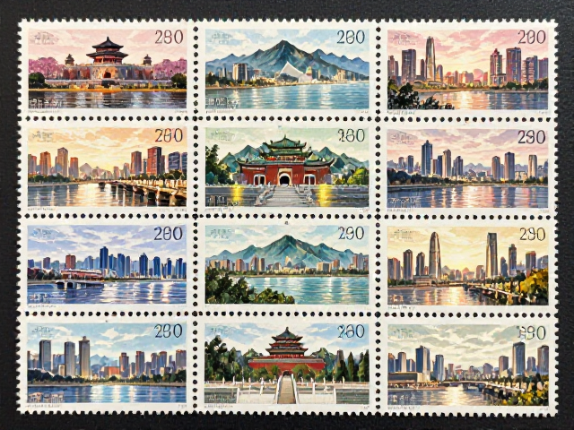 北京邮票厂出品，2011-2018年北京第八版普票风景名胜鉴赏