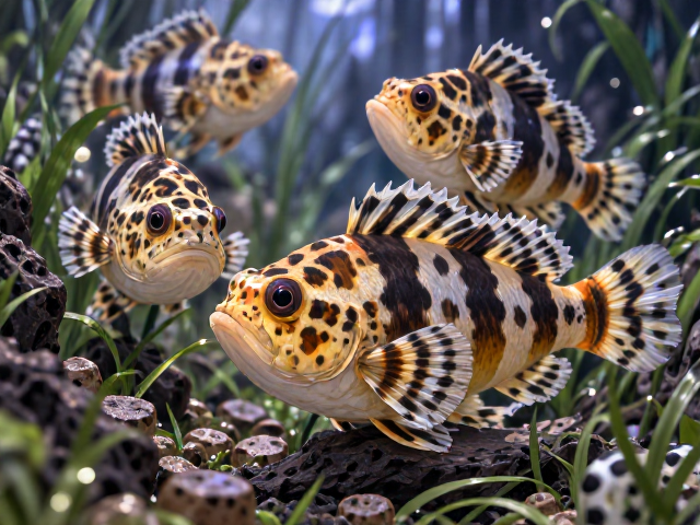 豹点虾虎3-5年达最佳品相，揭秘水族缸上层栖息与饲养技巧