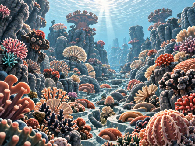热带珊瑚礁海域礁岩造景，打造沉浸式珊瑚礁生态景观指南
