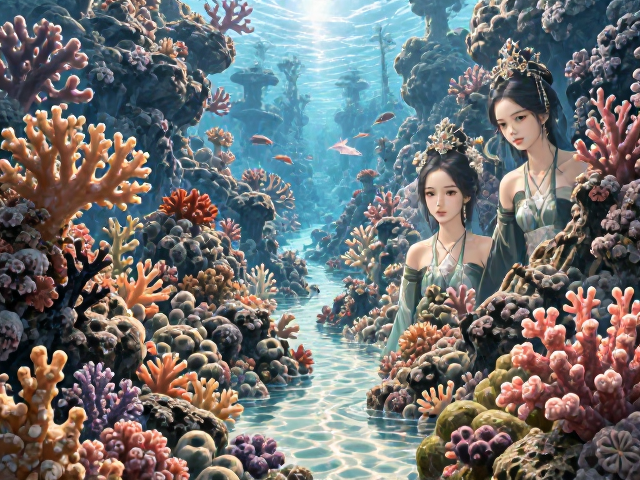 热带珊瑚礁海域礁岩造景，打造沉浸式珊瑚礁生态景观指南