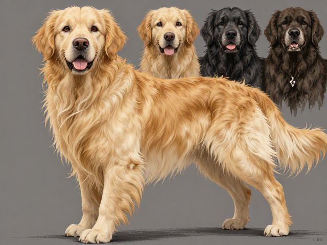 金毛犬无需频繁洗澡，步态特征显优雅，颜色分类全解析
