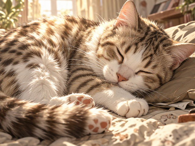 午后阳光下睡觉的猫咪,温顺又好奇心重,新手必养