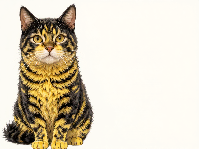 黑黄相间金虎斑猫,特殊梳理技巧与配色繁育指南