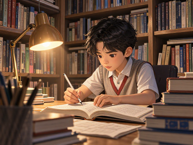 卡通书房专注位,打造孩子探索世界的沉浸式学习角