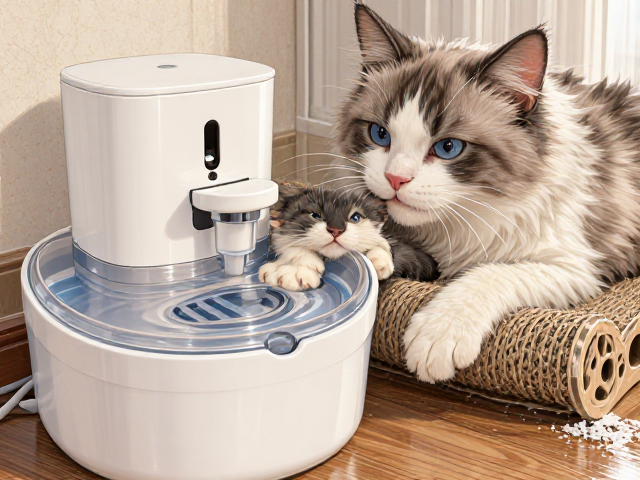 猫断奶期怎么喂?自动饮水器与猫抓板使用全指南