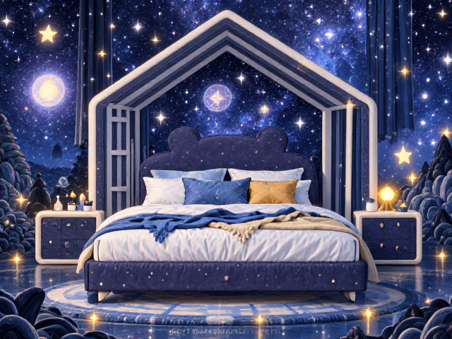 卡通星空儿童家具，严格遵循GB/T 3324安全标准，守护成长每一步