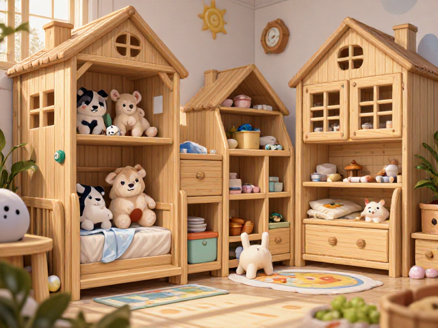 联邦原木卡通小屋造型家具，打造儿童房梦幻IP空间