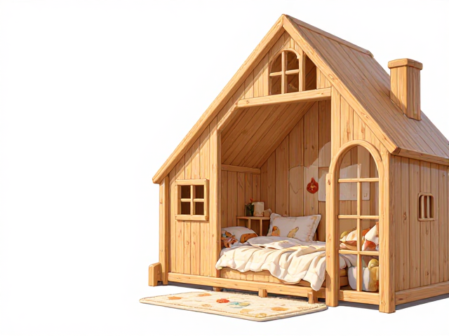 联邦原木卡通小屋造型家具，打造儿童房梦幻IP空间