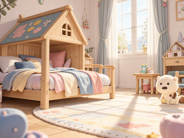 联邦原木卡通小屋造型家具，打造儿童房梦幻IP空间