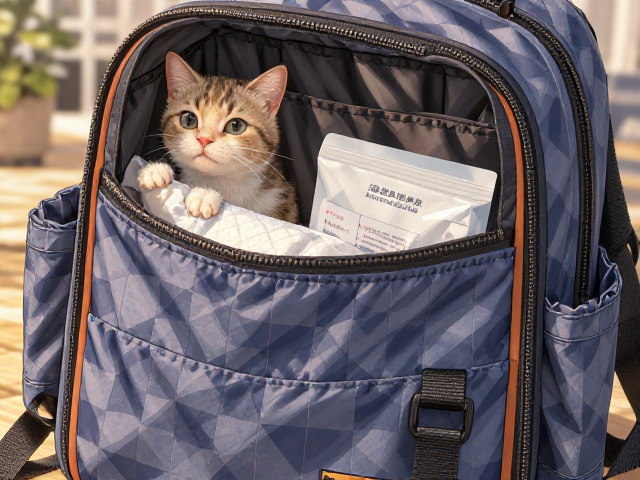 专用猫粮怎么选？软包双肩包便携收纳，搭配一次性尿垫更省心