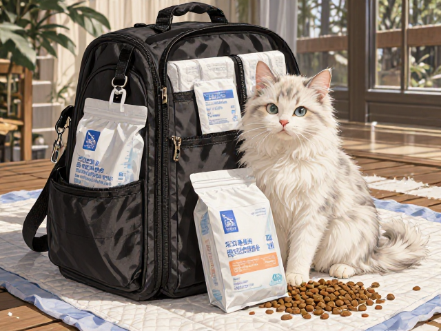 专用猫粮怎么选？软包双肩包便携收纳，搭配一次性尿垫更省心