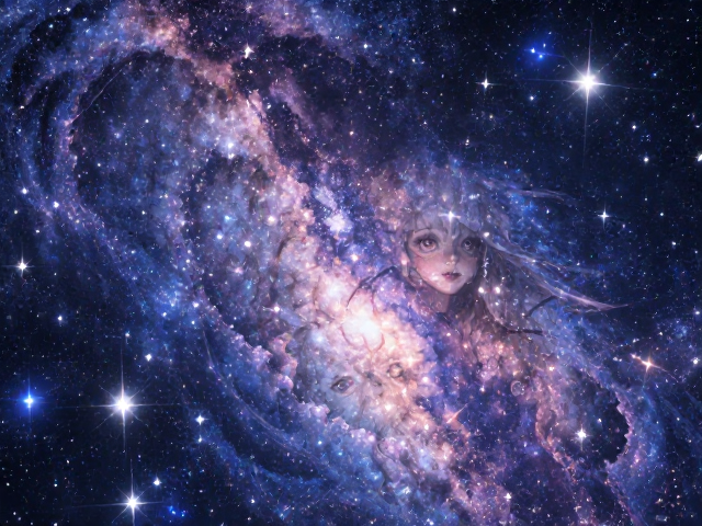 卡通星空宇宙壁纸,高低错落的梦幻设计灵感