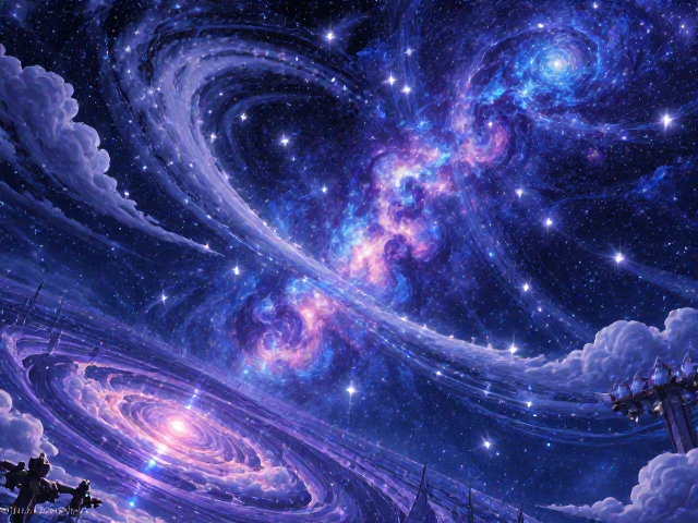 卡通星空宇宙壁纸,高低错落的梦幻设计灵感
