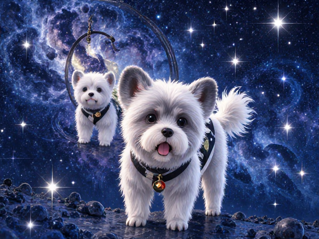 星空宇宙中的卡通动物拟态，揭秘萌趣设计灵感与创意视觉艺术