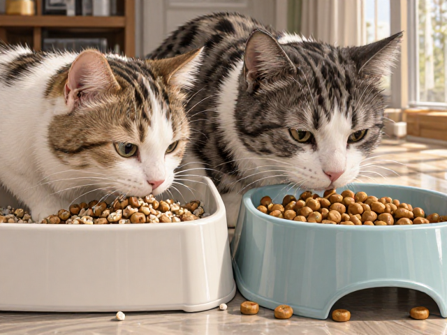 专用猫粮搭配防猫砂碗防噎碗,告别进食尴尬