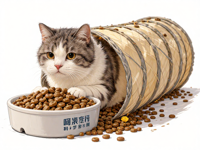 专用猫粮搭配猫隧道与饮水监测器，打造科学养宠新体验