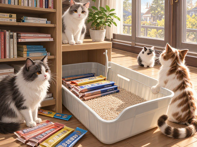 专用猫粮猫条搭配与猫砂收纳箱选购指南,打造整洁养猫空间