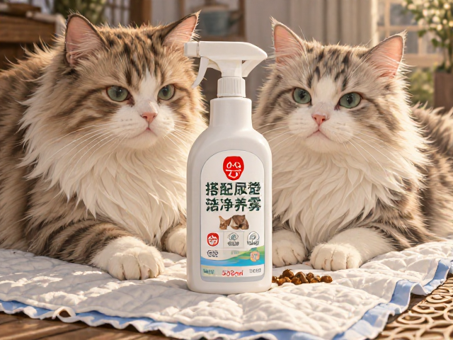 专用猫粮搭配尿垫除菌喷雾,科学养宠打造洁净生活