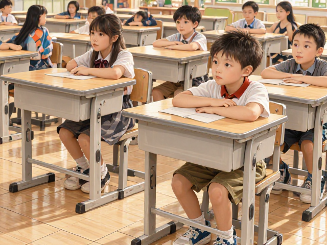 幼儿园集体配置可升降课桌，多档高度调节，呵护孩子脊椎发育