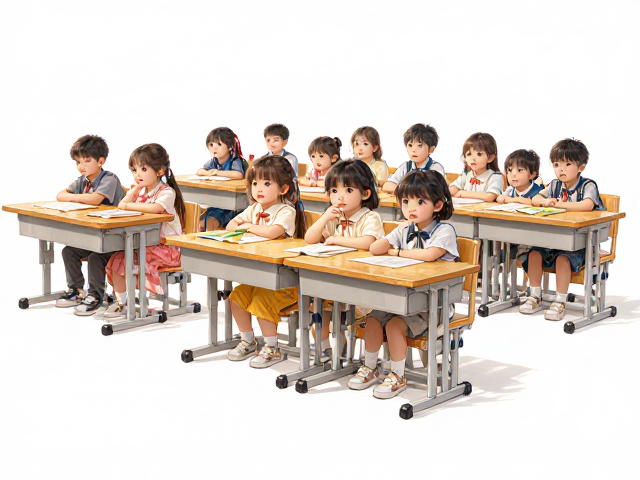幼儿园集体配置可升降课桌，多档高度调节，呵护孩子脊椎发育