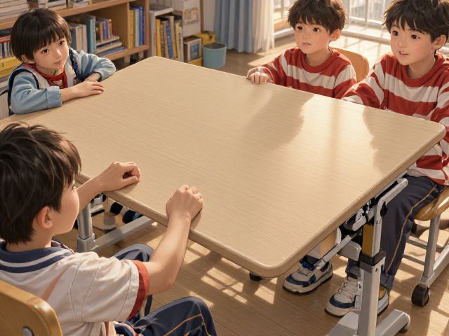 小学低年级家具改造,可升降桌配阻尼缓冲铰链,安全静音更护脊