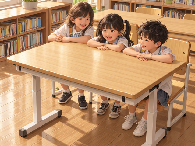 小学低年级家具改造，可升降桌配阻尼缓冲铰链，安全静音更护脊