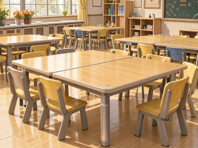 幼儿园教室可升降模块化拼接桌椅,打造灵活教学空间
