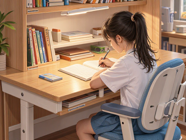 小学低年级可升降北欧风书桌,护眼护脊,助力孩子高效学习