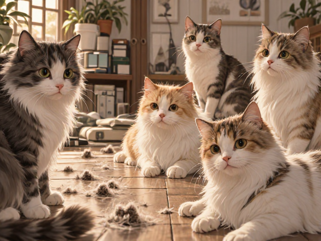 正规猫舍猫咪掉毛吗?室内活动能减少吗?