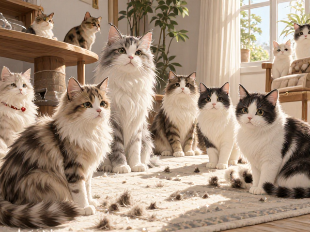 正规猫舍猫咪掉毛吗?室内活动能减少吗?