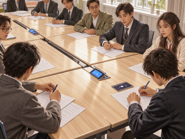 可升降模块化拼接会议桌,配语音互动面板,打造智能办公新体验