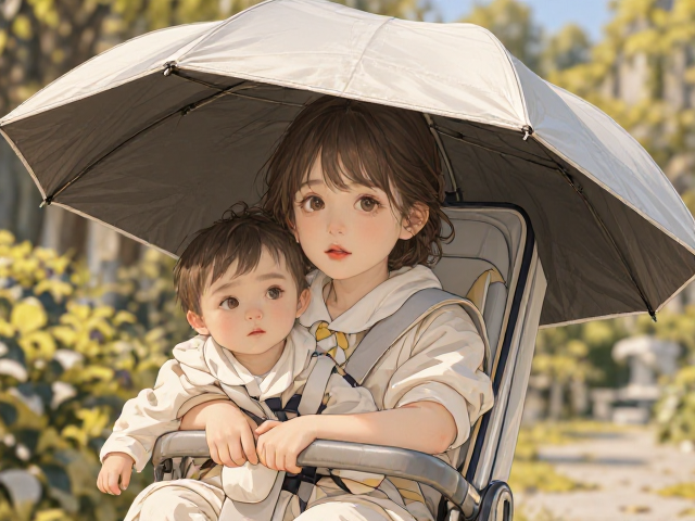 婴幼儿遮阳伞推荐,可调节高度防暴晒,宝宝出行更安心