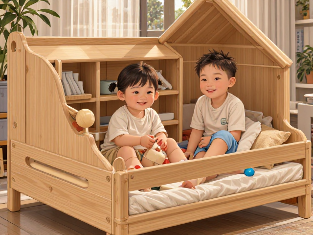 婴幼儿原木色模块化家具,安全环保与自由组合的育儿新选择