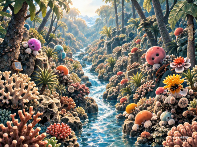 热带珊瑚礁造景指南，中高水流强度下的礁岩布局与生态维护