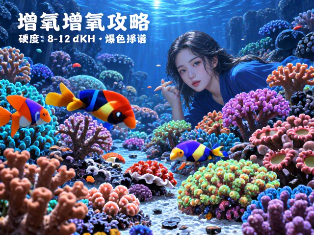 热带珊瑚礁增氧攻略，硬度8-12 dKH如何养出爆色珊瑚
