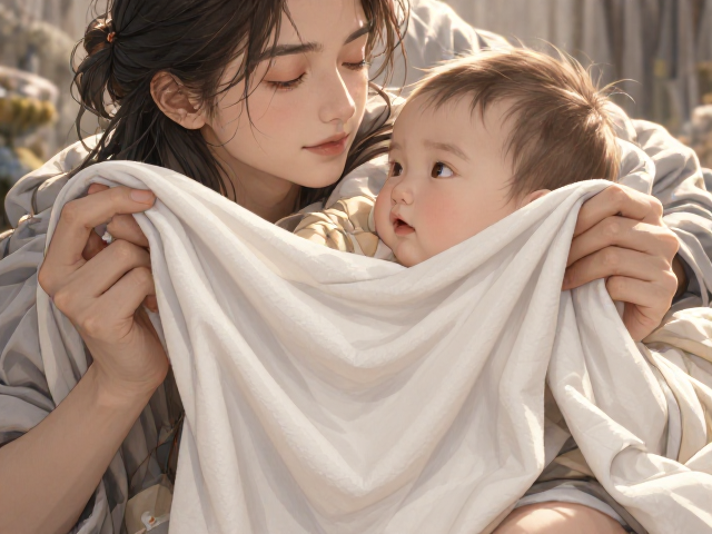 婴幼儿柔软织物无尖角设计，安全呵护宝宝娇嫩肌肤