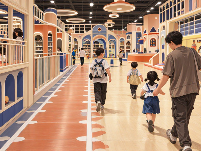婴幼儿动线流畅设计,娱乐区融合打造亲子互动乐园