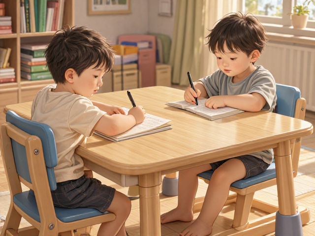 婴幼儿选人体工学学习桌,预留成长空间,护航孩子脊椎健康