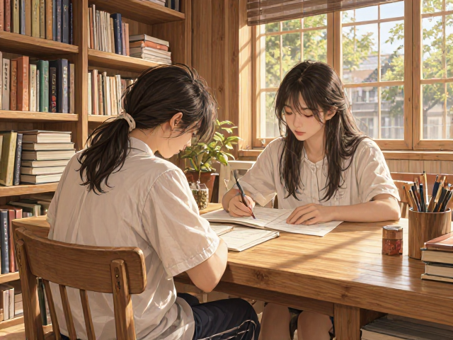 自然原木风书房,帮中学生备考提升专注力的学习空间设计