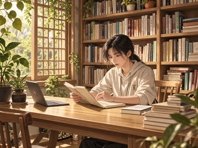 自然原木风书房，帮中学生备考提升专注力的学习空间设计