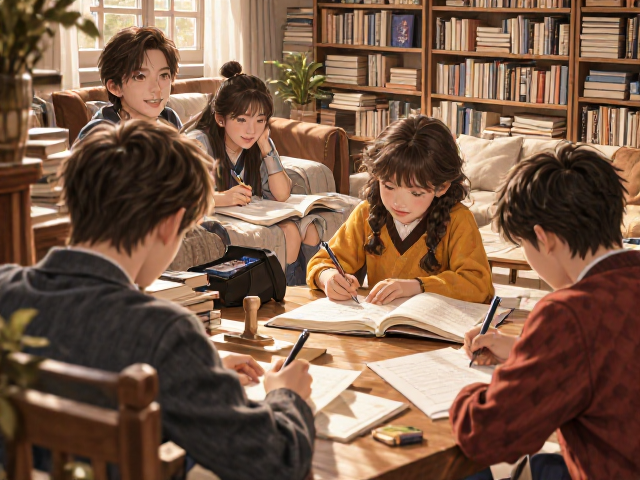 小学生作业书写区,客厅互动角打造,高效学习不扰民
