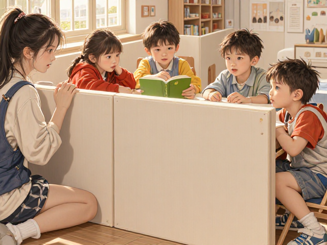 学龄前儿童房间中央隔断,打造自主整理空间的学习角