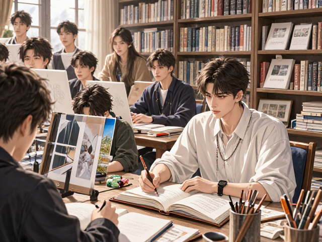 整洁有序的学习氛围,绘画创作高效技巧与灵感激发指南