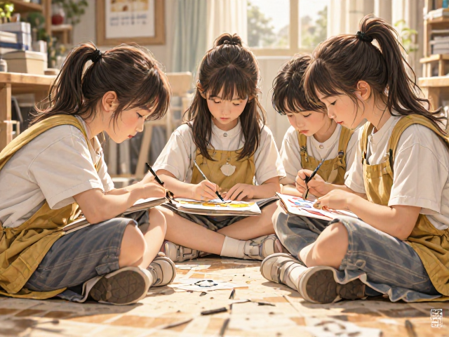 学龄期6-12岁儿童手工创作坐姿指南，保护视力与脊柱，家长必读